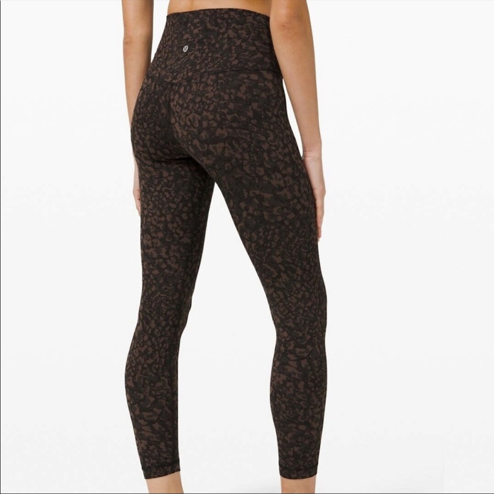 Lululemon wunder under leggings brown camo
